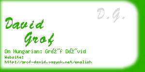 david grof business card